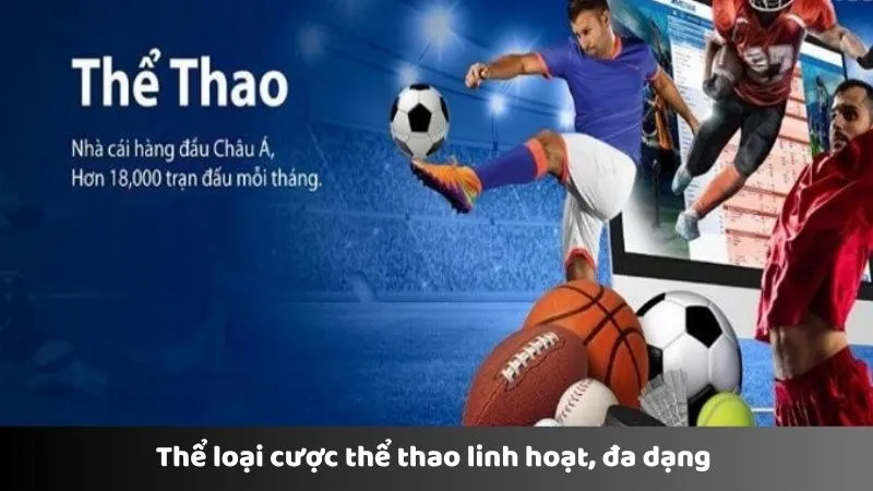 Thể loại cược thể thao linh hoạt, đa dạng
