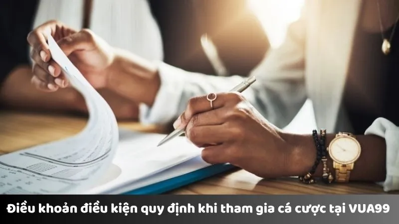 Điều khoản điều kiện quy định khi tham gia cá cược tại VUA99